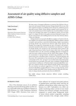 &Scaron;erevičienė, V., Paliulis, D. Assessment of air quality using diffusive