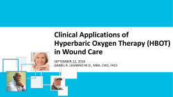 Clinical Applications of Hyperbaric Oxygen Therapy (HBOT) in