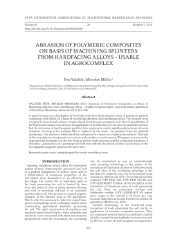 ABRASION OF POLYMERIC COMPOSITES ON BASIS OF