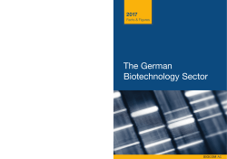The German Biotechnology Sector 2017