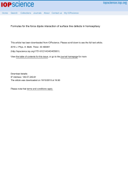 Formulas for the force dipole interaction of surface line