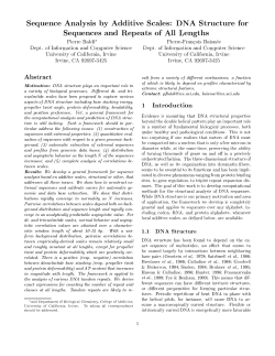 DNA Structure for Sequences and Repeats of All Lengths