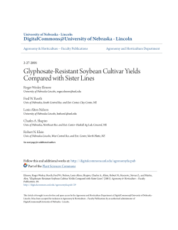 Glyphosate-Resistant Soybean Cultivar Yields Compared with Sister