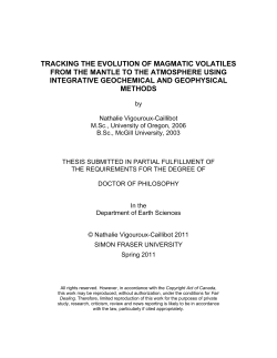 tracking the evolution of magmatic volatiles from the mantle