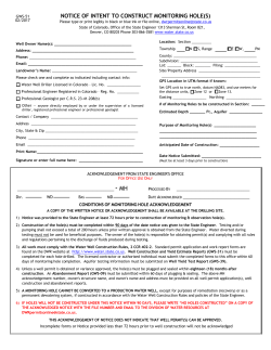 GWS-51 - Colorado Division of Water Resources