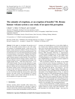 The calamity of eruptions, or an eruption of benefits? Mt