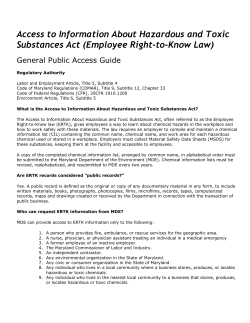 Employee Right-to-Know Act, General Public Access Guide