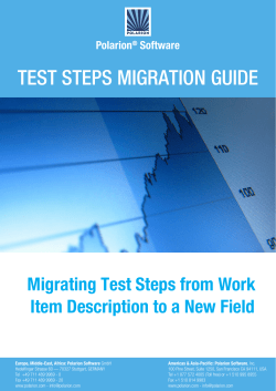 Polarion Test Steps Migration Guide
