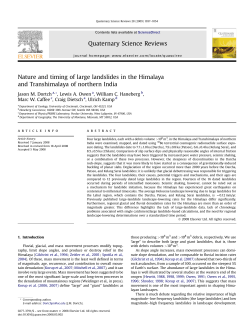 Nature and timing of large landslides in the Himalaya and