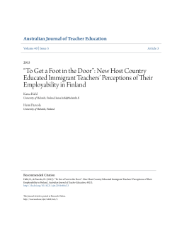 “To Get a Foot in the Door”: New Host Country