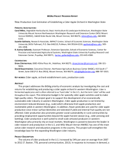 Production Cost Estimation of Establishing a Cider Apple Orchard in