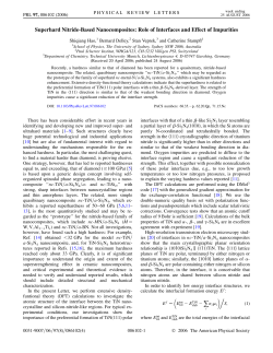 Superhard Nitride-Based Nanocomposites: Role of Interfaces and