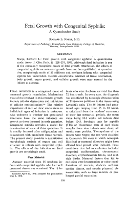 Fetal Growth with Congenital Syphilis: