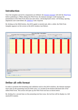 Introduction Define all cells format