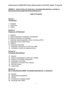 Authorized by NGB-ARH Policy Memorandum # 09