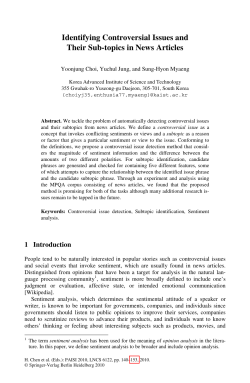 Identifying Controversial Issues and Their Sub-topics in