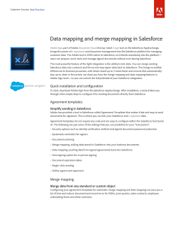Data mapping and merge mapping in Salesforce (PDF: 385KB)