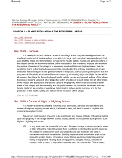 Sec. 16-69. - Purpose. Sec. 16-70. - Causes of blight or blighting