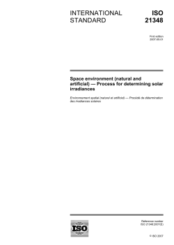 ISO 21348:2007 - Space Environment Technologies