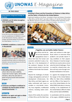 UNOWAS E-Magazine ISSUE 1