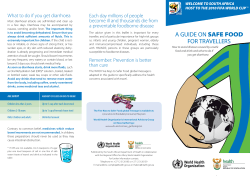 A GUIDE ON SAFE FOOD FOR TRAVELLERS