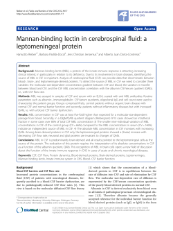 Mannan-binding lectin in cerebrospinal fluid: a leptomeningeal