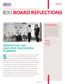 perspectives on executive succession planning
