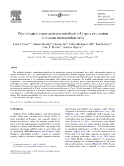 Psychological stress activates interleukin