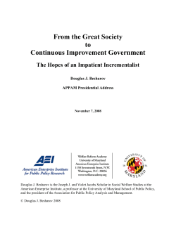 Presidential Address — From the Great Society to Continuous