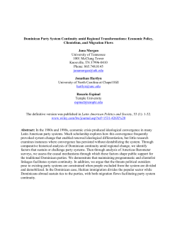 Dominican Party System Continuity amid Regional Transformations