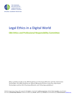 Legal Ethics in a Digital World