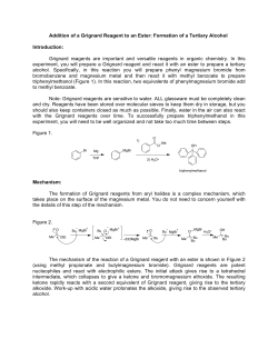 Addition of a Grignard Reagent to an Ester