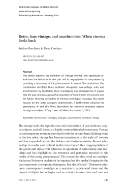 Retro, faux-vintage, and anachronism: When