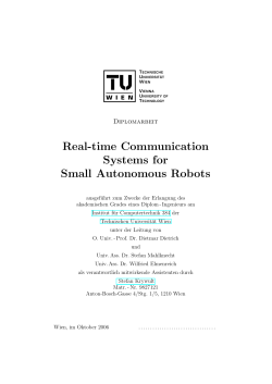 Real-time Communication Systems for Small Autonomous Robots