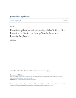 Examining the Constitutionality of the Shift to First Inventor to File in