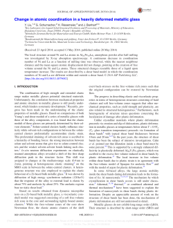 Change in atomic coordination in a heavily deformed metallic glass