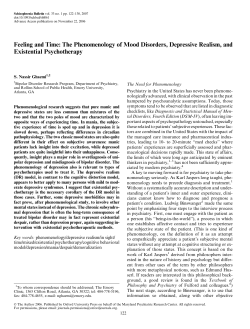 Feeling and Time: The Phenomenology of Mood