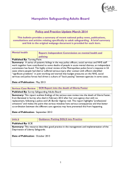 This bulletin provides a summary of recent national policy news