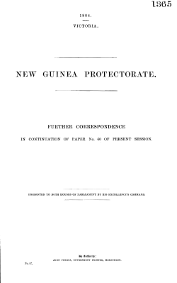 NEW GUINEA PROTECTORATE.