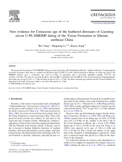 New evidence for Cretaceous age of the feathered dinosaurs of