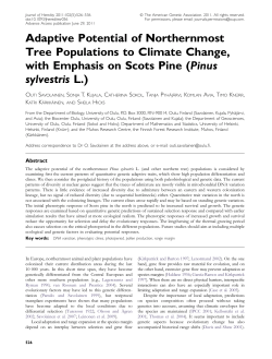 Adaptive Potential of Northernmost Tree Populations to Climate
