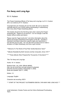 Far Away and Long Ago