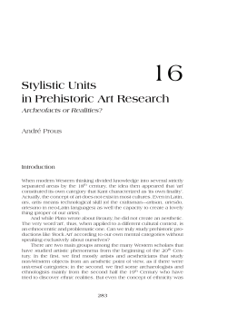 Stylistic Units in Prehistoric Art Research - Museu Nacional