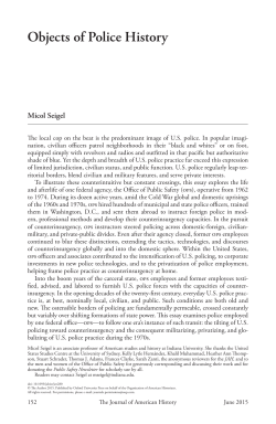 Objects of Police History - Oxford Academic