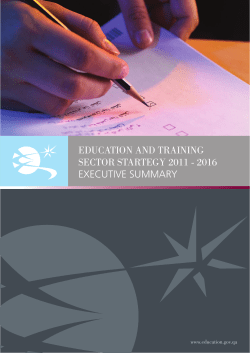 Education and Training Sector Strategy