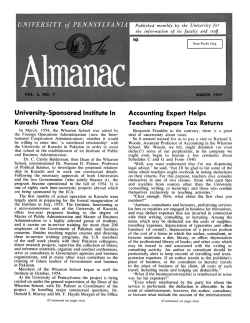 No. 7 March 1957 - University of Pennsylvania