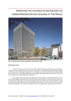improving the liveliness in and around the former rijkswaterstaat