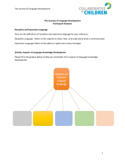 The Journey of Language Development 1 The