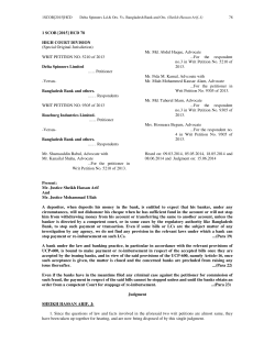 1 SCOB [2015] HCD 78 HIGH COURT DIVISION (Special Original