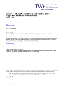 Hydrodesulfurization catalysis and mechanism of supported